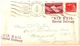 (N14) USA SCOTT # C64 + E 21 - Air Mail - Special Delivery - Saint-Louis MO - 1966. - Brieven En Documenten