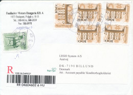 Hungary Registered Cover Sent To Denmark 27-5-2003 - Lettres & Documents