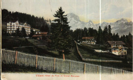 CPA  Suisse -   VILLARS-sur-OLLON    Hôtel Et Grand Muveran (belle Carte Colorisée) - Ollon