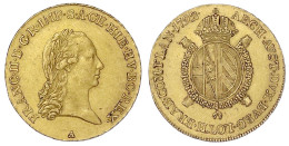 1/2 Sovrano 1792 A, Wien. 5,54 G. Vorzüglich. Herinek 209. Friedberg 477. - Gouden Munten