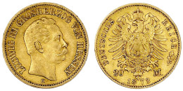 20 Mark 1873 H. Sehr Schön, Kl. Randfehler. Jaeger 214. - 5, 10 & 20 Mark Or