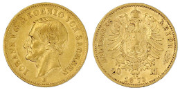 20 Mark 1873 E. Sehr Schön/vorzüglich, Kl. Randfehler. Jaeger 259. - 5, 10 & 20 Mark Gold