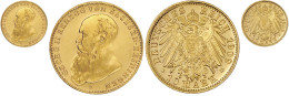 10 Mark 1909 D. Geringe Auflage. Polierte Platte, Nur Min. Berührt, Sehr Selten. Jaeger 280. - 5, 10 & 20 Mark Gold