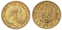 5 Mark 1877 F. Gutes Vorzüglich. Jaeger 291. - 5, 10 & 20 Mark Gold