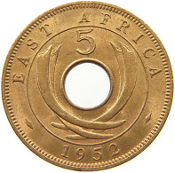 EAST AFRICA 5 CENTS 1952 George VI. (1936-1952) #s046 0503 - Oost-Afrika & Protectoraat Van Uganda