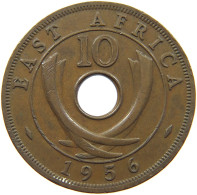 EAST AFRICA 10 CENTS 1956 Elizabeth II. (1952-2022) #c079 0671 - Ostafrika Und Herrschaft Von Uganda