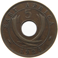 EAST AFRICA 5 CENTS 1924 George V. (1910-1936) #c080 0239 - Oost-Afrika & Protectoraat Van Uganda