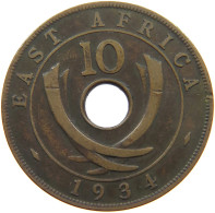 EAST AFRICA 10 CENTS 1934 George V. (1910-1936) #a041 0143 - Ostafrika Und Herrschaft Von Uganda