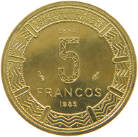 EQUATORIAL GUINEA 5 FRANCOS 1985 ESSAI  #t084 0157 - Equatoriaal Guinea