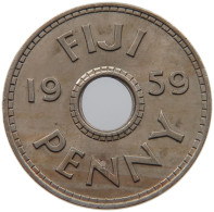 FIJI PENNY 1959 Elizabeth II. (1952-2022) #c010 0165 - Fidji