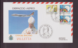 Vatican, Enveloppe Avec Cachet Commémoratif " Retour Du Pape Jean-Paul II Au Vatican " 25 Mai 1990 - Lettres & Documents