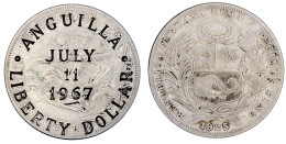 Liberty Dollar JULY 11 1967, Gegenstempel Auf Peru Sol 1925. Herausgegeben Vom San Francisco Chronicle Editor Scott Newh - Zonder Classificatie