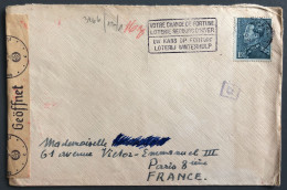 Belgique, Divers Sur Enveloppe De Bruxelles 10.3.1942 + Censure - (B2885) - Guerre 40-45 (Lettres & Documents)