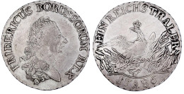 Reichstaler 1786 A, Berlin. Greisenantlitz. 22,02 G. Sehr Schön/vorzüglich, Leicht Justiert. Olding 70. V. Schrötter 471 - Goldmünzen