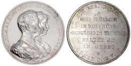 Silbermedaille O.J. (1906) V. Weigand, Auf Die Silberhochzeit Mit Auguste Viktoria. Beider Brb. N.r./7 Zeilen Schrift. 4 - Monedas En Oro