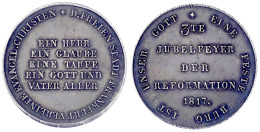 Silbermedaille 1817. 300 Jf. Der Reformation. 39 Mm; 21,85 G. Sehr Schön/vorzüglich, Kl. Kratzer, Schöne Patina. Joseph/ - Goldmünzen