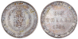 Taler 1834. Besseres Jahr. Gutes Sehr Schön, Min. Randfehler, Schöne Tönung. Jaeger 32. Thun 184. AKS 46. Kahnt 252. - Pièces De Monnaie D'or