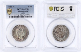 2 Mark 1880 F. Im PCGS-Blister Mit Grading AU 58 (bisher Wurden Erst 2 Ex. Höher Gegradet). Vorzügliches Prachtexemplar  - Otros & Sin Clasificación