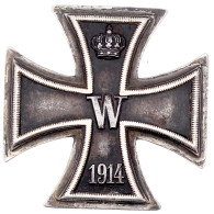 Preußen: Eisernes Kreuz I. Klasse 1914 Gewölbte Form, Ohne Hersteller. Silber, Punze 800. 17,70 G. Sehr Schön/vorzüglich - Otros & Sin Clasificación