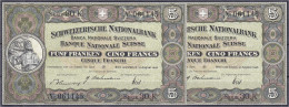 5 Franken 31.8.1946. Folge KN. I- Pick 11i. - Suisse