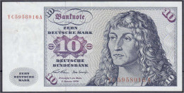 10 Deutsche Mark Austauschnote 2.1.1970. Serie YC/A. II / II-, Selten. Rosenberg 270c. Grabowski. BRD-14c. - Andere & Zonder Classificatie