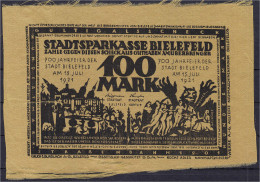 100 Mark Seide, Goldbraun 15.7.1921. III. Grabowski. 35. - [11] Local Banknote Issues