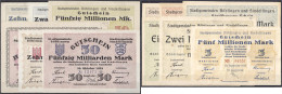 12 Inflationsscheine Von 50 Tsd. Bis 50 Mrd. Mark 1923. II-III - Lokale Ausgaben