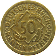 WEIMARER REPUBLIK 50 PFENNIG 1924 D DIE ERROR #a093 0827 - 50 Rentenpfennig & 50 Reichspfennig