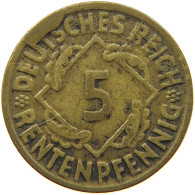 WEIMARER REPUBLIK 5 PFENNIG 1924 D DIE ERROR #c064 0451 - 5 Rentenpfennig & 5 Reichspfennig