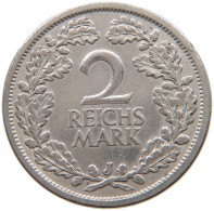 WEIMARER REPUBLIK 2 MARK 1927 J  #t160 0453 - 2 Reichsmark