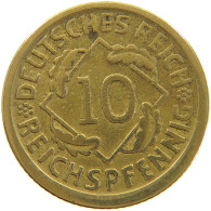 WEIMARER REPUBLIK 10 PFENNIG 1925 D  #a064 1071 - 10 Renten- & 10 Reichspfennig