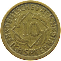 WEIMARER REPUBLIK 10 PFENNIG 1924 G  #s068 0057 - 10 Renten- & 10 Reichspfennig