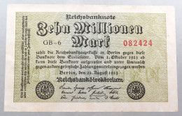 WEIMARER REPUBLIK 10 MILLIONEN MARK 1923  #alb052 0495 - 10 Millionen Mark