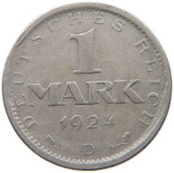 WEIMARER REPUBLIK MARK 1924 D  #c032 0281 - 1 Mark & 1 Reichsmark