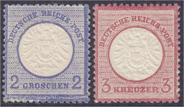 2 Groschen + 3 Kreuzer Großer Brustschild 1872, Zwei Postfrische Werte In Luxuserhaltung, Unsigniert. Nr. 20 Mit Kurzbef - Other & Unclassified