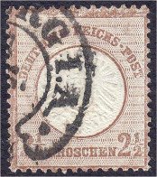 2 1/2 Gr. Großer Brustschild 1872, Entwertet Mit Dem Hufeisenstempel Von ,,HAMBURG I. A. .. AUG...", Bessere Farbe ,,b"  - Other & Unclassified