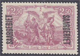 2.50 M. Freimarken 1920, Postfrische Erhaltung, Farbe ,,bräunlichlila Bis Dunkelgraulila", Geprüft A. Burger BPP. Mi. 25 - Other & Unclassified