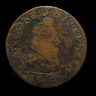 France, Charles I De Gonzague - Arches-Charleville, 3 Deniers, 1610, Ardenne, Bronze, TB+ (VF) - Ardennes