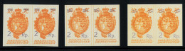 P2063 - LIECHTENSTEIN MICHEL NR. 44, 3 DIFFERENT OVERPRINT SHADES IN PAIR. MNH - Andere & Zonder Classificatie