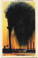 12851 -  U.S.A.  - Texas -  GALVESTON : OIL GUSHER NEAR  GALVESTON    Circulée En 1936 - Galveston