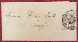 France, Entier BJ N°107 - TAD Sauzé-Vaussais, Deux Sévres 12.9.1907 - (B3408) - Newspaper Bands