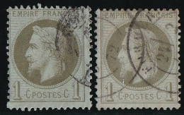 France N°25/25a - Les 2 Nuances - Oblitéré - TB - 1863-1870 Napoleon III With Laurels