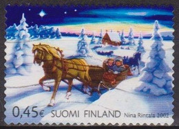 Noel - FINLANDE - Retour En Traineau - N° 1593 - 2002 - Used Stamps