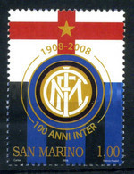 2008 SAN MARINO SET MNH ** 2173 Centenario Fondazione Dell'Inter, Calcio, Football, 100 Anni Inter - Unused Stamps