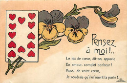 Themes Div Ref UU89-humour-illustrateurs-illustrateur Griff -carte Humoristique- Carte A Jouer -coeur -pensez A Moi --- - Griff