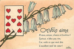 Themes Div Ref UU88-humour-illustrateurs-illustrateur Griff -carte Humoristique- Carte A Jouer -coeur -on Vous Aime - - Griff