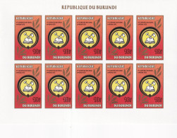 Burundi Nº 841sd Al 843sd SIN DENTAR En Hojas De 10 Series - Unused Stamps