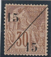 COCHINCHINE - N°5 Nsg (1888) 15+15 Sur 30c Brun - Ungebraucht