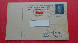 Dopisnica FNRJ 2/10 Din(Tito).Zig/postmark:Ljubljana(strojni Zig) - Covers & Documents