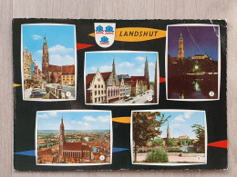 Ansichtskarte - Landshut - 5 Ansichten (jeweils Mit Der St. Martinskirche) - Landshut